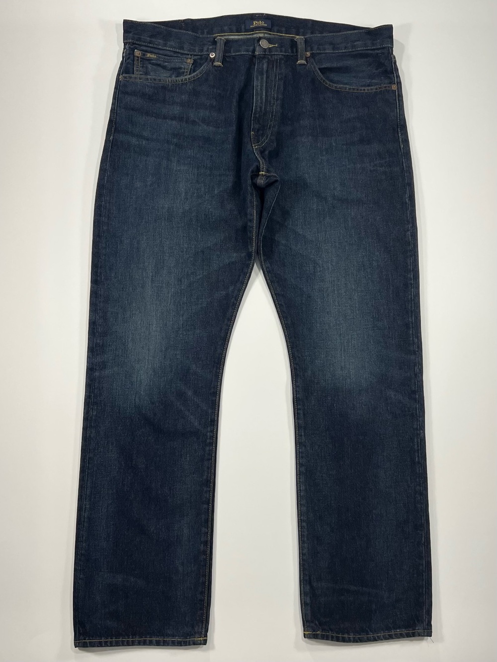 Polo Ralph Lauren Hampton Relaxed Straight Jeans Mens 35x32 Dark Wash Cotton